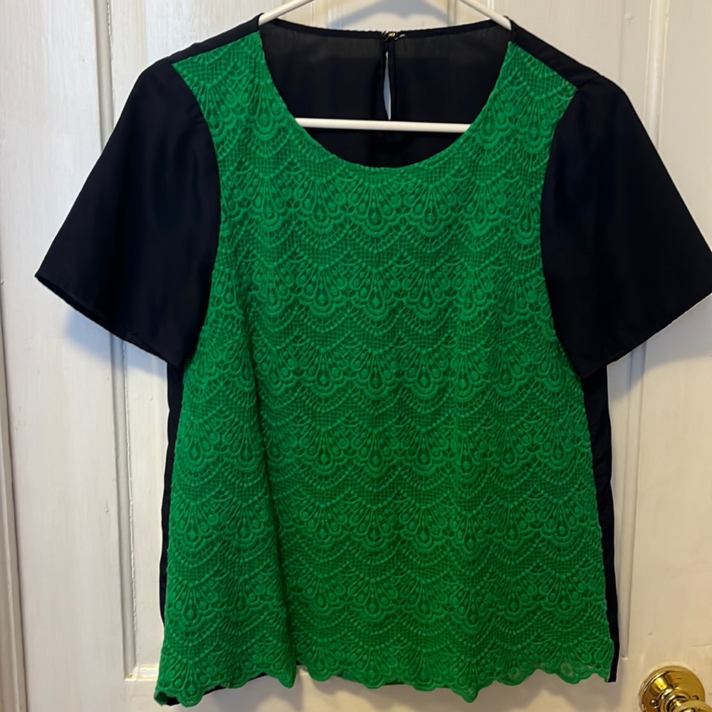 J.Crew Factory Lace Front Blouse